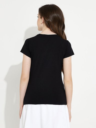 POLERA ALGODÓN NIÑA CALVIN KLEIN IRIDESCENT CK SLIM - 3