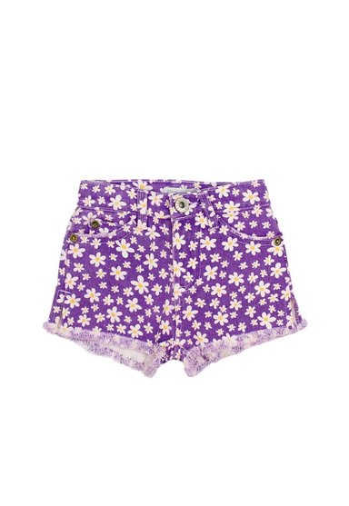 SHORT ALGODÓN NIÑA FICCUS MORADO OASIS BEBÉ - 1