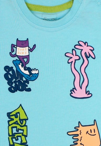 POLERA ALGODÓN NIÑO FICCUS GO BEBÉ CELESTE - 3