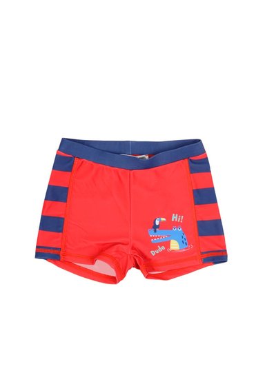 TRAJE DE BAÑO NIÑO FICCUS ROJO ESTAMPADO URBANO COOL BEBÉ - 1