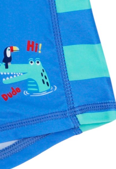 TRAJE DE BAÑO NIÑO FICCUS AZUL ESTAMPADO URBANO COOL BEBÉ INO - 3
