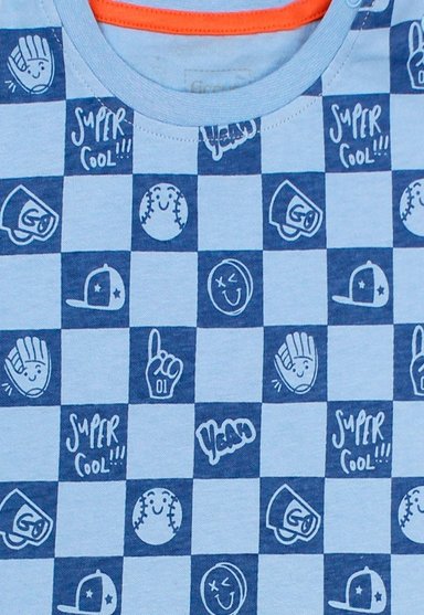 POLERA ALGODÓN NIÑO FICCUS ENERGY CELESTE BEBÉ CELESTE 3 A 24 MESES 3 / 6 M - 3
