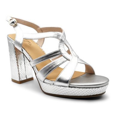 SANDALIAS MUJER TOFFY CO CUERO PLATEADO EMMA - 2