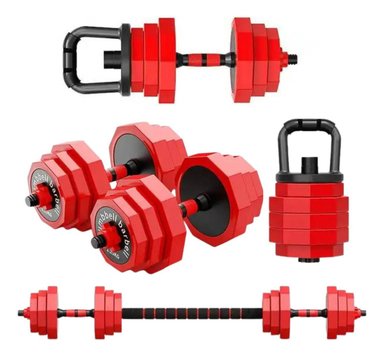 SET MANCUERNAS YEP 20 KG BARRA RUSA KETTLEBELL PREMIUM - 1