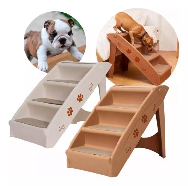ESCALERA PERROS GATOS PLEGABLE 4 ESCALONES - 1