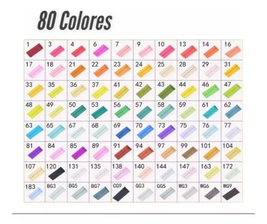 SET X80 PLUMONES MARCADORES PARA COLOREAR - 4