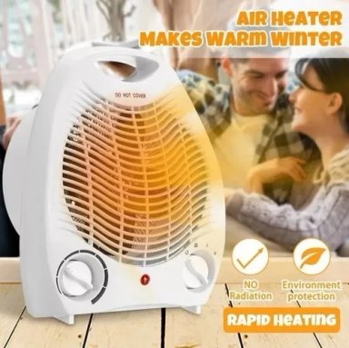 CALEFACTOR CALENTADOR ELÉCTRICO TERMOVENTILADOR 2000W BLANCO - 5