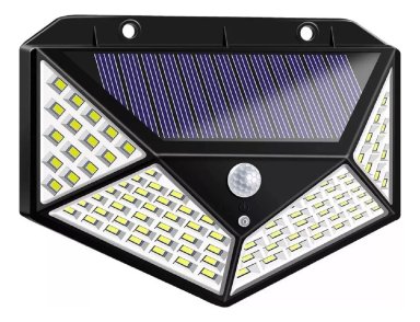 FOCO CON SENSOR MOVIMIENTO FOCO LED SOLAR EXTERIOR 100 LEDS - 1