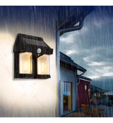 PACKS 2 LÁMPARA FAROL SOLAR DOBLE CON SENSOR LUZ CÁLIDA - 4