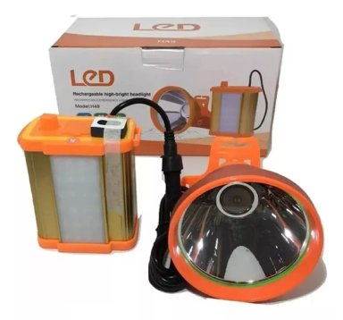 FOCO DE CAZA LED MINERIA CAMPING USB LARGO ALCANCE 300MTS - 1