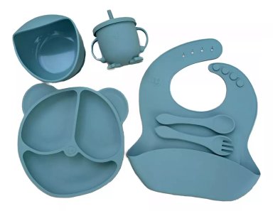 SET ALIMENTACIÓN SILICONA LIBRE BPA 6 PIEZAS ANTIDESLIZANTE - 2