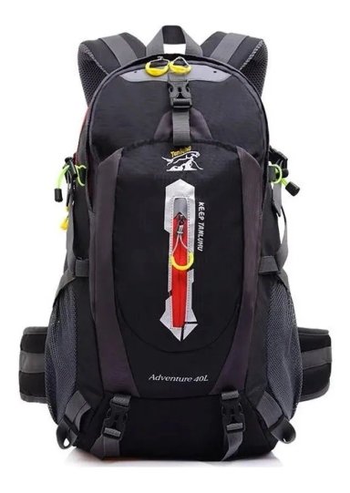 MOCHILA DE VIAJE DEPORTIVA TREKKING 40 LTS EN COLOR NEGRO - 1