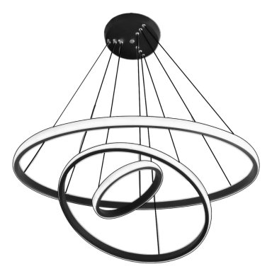 LAMPARA DE TECHO COLGANTE LED DISEÑO MODERNO TRIPLE ARO 48W - 5
