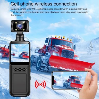 CAMARA DE ACCION WIFI 4K CON LENTE GIRATORIA DE 180°Y LUZ - 3