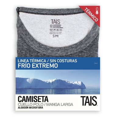 CAMISETA TÉRMICA MANGA LARGA CUELLO POLO MICROFIBRA SEAMLESS - 2