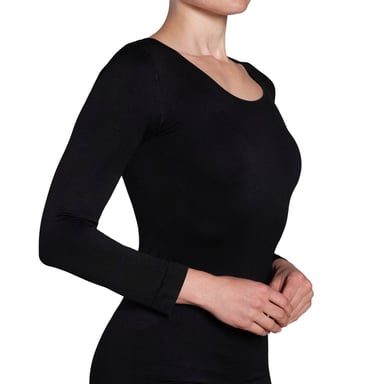 POLERA ESENCIAL MANGA LARGA BLACK - 2