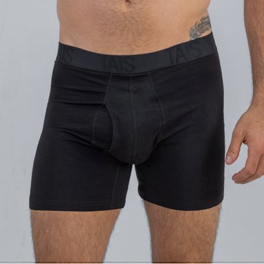 2 UNIDADES BOXER LARGO LISO EN COLOR NEGRO HAPPY BOOLLS - 1