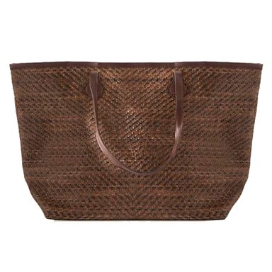 BOLSO CAFÉ FIBRAS NATURALES BRIC - 1
