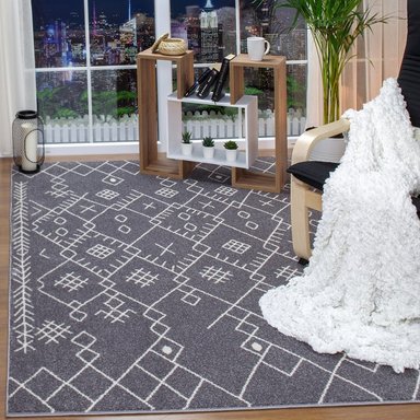 ALFOMBRAS MODALFO FLORIDA CONTEMPORÁNEA MODERNA MODA 2700 GRIS 160 X 230 CM - 2