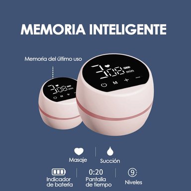 EXTRACTOR DE LECHE BABYMINE AUTOMÁTICO BATERÍA ROSADO - 4