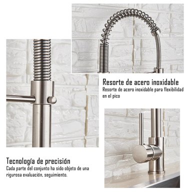 LLAVE GRIFERÍA LAVAPLATOS SIMPLE CUELLO CISNE FLEXIBLE TAP03 - 5