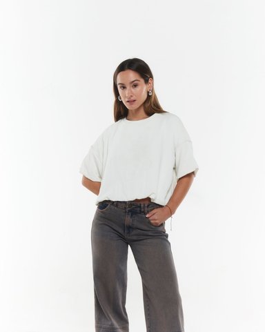POLERA EBBE OVERSIZE GLOBO CRUDO EFESIS - 2