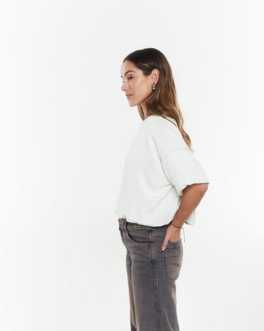 POLERA EBBE OVERSIZE GLOBO CRUDO EFESIS - 3