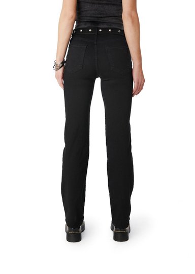 JEANS RUBRUN STRAIGHT - RECTO TACHAS EN COSTADO NEGRO EFESIS - 4