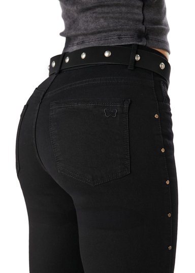 JEANS RUBRUN STRAIGHT - RECTO TACHAS EN COSTADO NEGRO EFESIS - 5