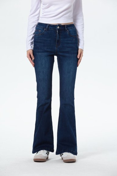 JEANS MUJER VALE FLARE AZUL OSCURO - 1