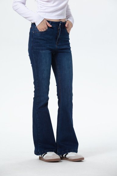 JEANS MUJER VALE FLARE AZUL OSCURO - 2