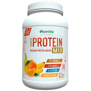 SUPER PROTEIN MIX 2.1 LBS 30 SERV - NARANJA PLÁTANO - 1