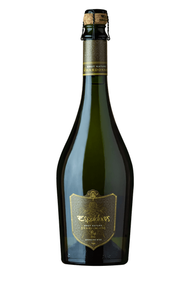 PACK VINO ESPUMANTE ESPALDARES CHARDONNAY BRUT NATURE + DOS COPAS DE CRISTAL, METODO TRADICIONAL CHAMPENOISSE - 2