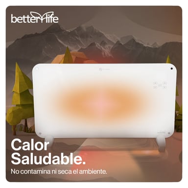CALEFACTOR MURAL DE CRISTAL WI-FI 2000W BETTERLIFE BLCV2000W - 3