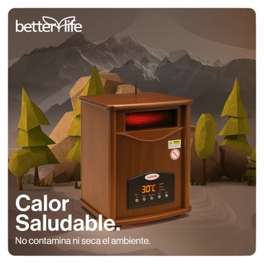 ESTUFA ELÉCTRICA INFRARROJA MADERA UV 70 m2 WIFI - 3