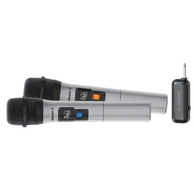 PAR DE MICROFONOS INALAMBRICOS CON RECEPTOR UHF MASTER-G - 2