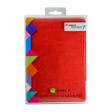 FUNDA TABLET ECOCUERO 7” GREEN-E ROJA - 1
