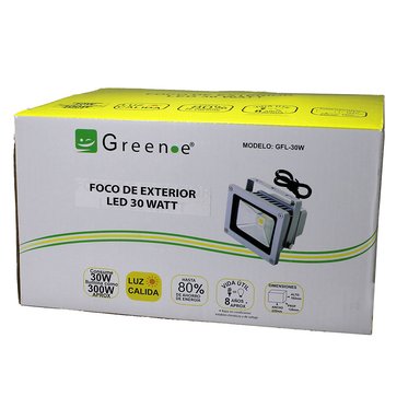 FOCO GREEN E EXTERIOR LED 30W LUZ CÁLIDA PLATEADO - 2