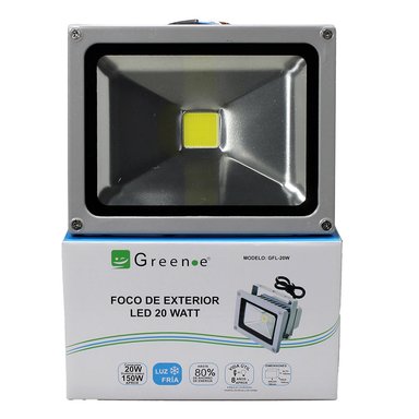 FOCO GREEN E EXTERIOR LED 20W LUZ FRÍA PLATEADO - 2