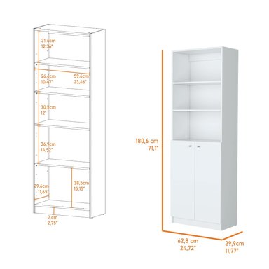 ESTANTE 2 PUERTAS FM-020B BLANCO - 7