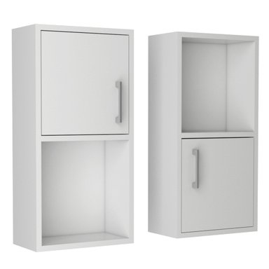 ORGANIZADOR FMFURNITURE MUEBLE BAÑO CON 1 PUERTA X2 UNIDADES FM 001B BLANCO - 1