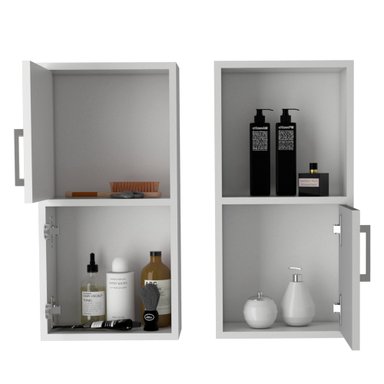 ORGANIZADOR FMFURNITURE MUEBLE BAÑO CON 1 PUERTA X2 UNIDADES FM 001B BLANCO - 3
