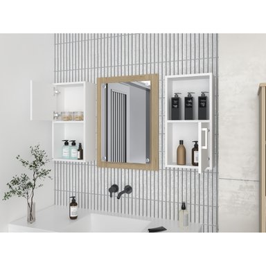 ORGANIZADOR FMFURNITURE MUEBLE BAÑO CON 1 PUERTA X2 UNIDADES FM 001B BLANCO - 6