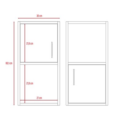 ORGANIZADOR FMFURNITURE MUEBLE BAÑO CON 1 PUERTA X2 UNIDADES FM 001B BLANCO - 8