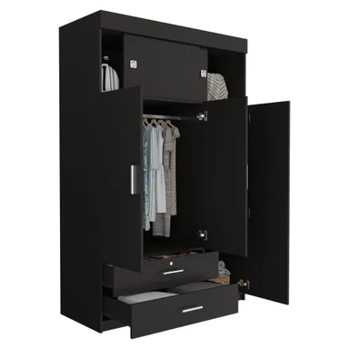 CLOSET 5 PUERTAS 2 CAJONES FM-003N - NEGRO - 4