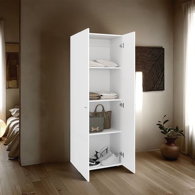 CLOSET 2 PUERTAS 170X60X40,2 CM EN COLOR BLANCO - 5