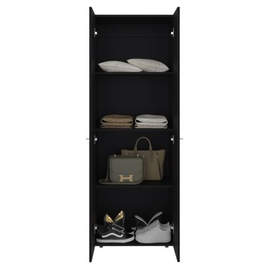CLOSET 2 PUERTAS 170X60X40,2 CM EN COLOR NEGRO - 3