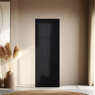 CLOSET 2 PUERTAS 170X60X40,2 CM EN COLOR NEGRO - 5