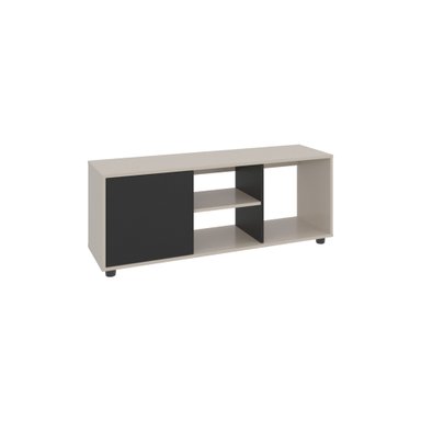 RACK TV 50' 120,3X34,9X46,7 BEIGE Y EN COLOR NEGRO - 1