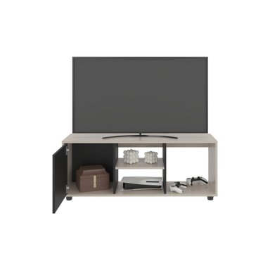 RACK TV 50' 120,3X34,9X46,7 BEIGE Y EN COLOR NEGRO - 3